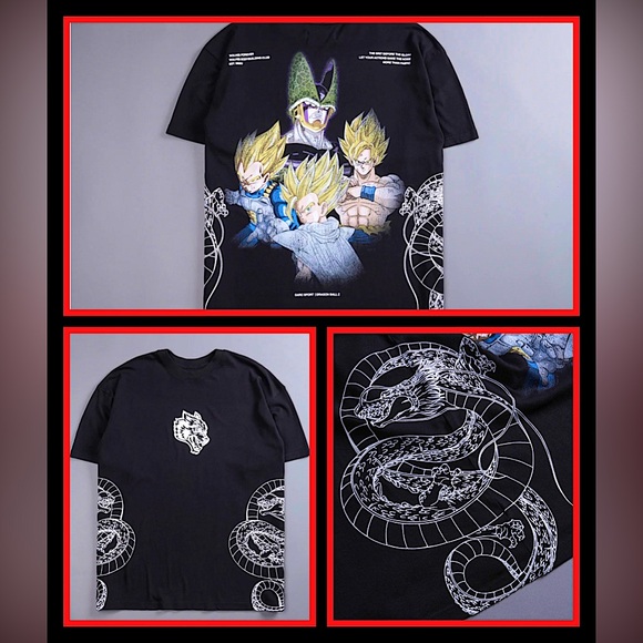 DARC SPORT X DRAGON BALL Z PERFECT FORM "PREMIUM" OVERSIZED TEE IN BLACK LARGE - Picture 1 of 4